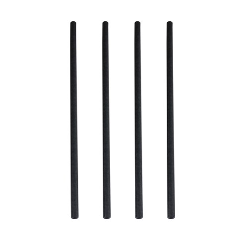 Drinkrietje papier zwart 230-Ø7mm FSC